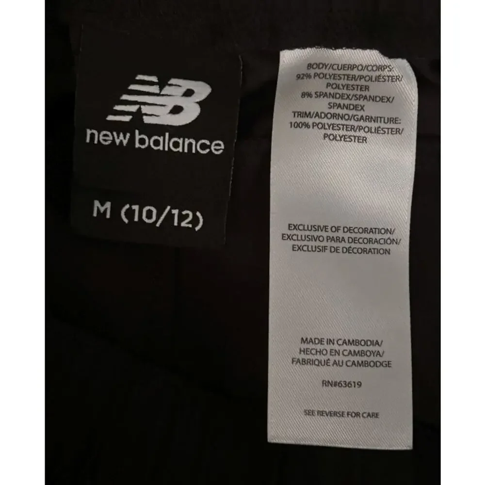 New Balance Black Athletic Training Shorts Boy's Medium 10/12